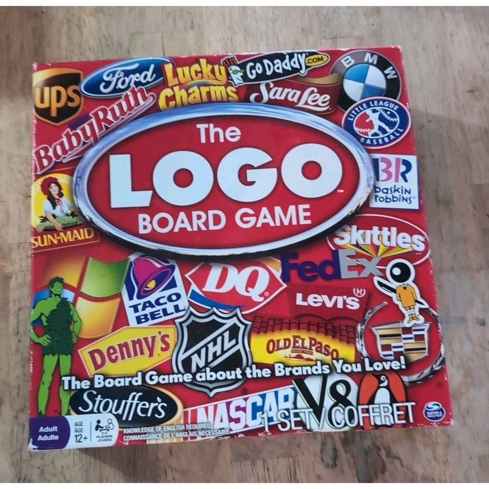 LOGO Board Game Brands You Love Spin Master Used 12 & Up 2 to 6‎ Player